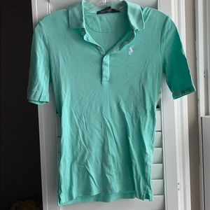 Ralph Lauren Polo Golf mint green collar shirt XS